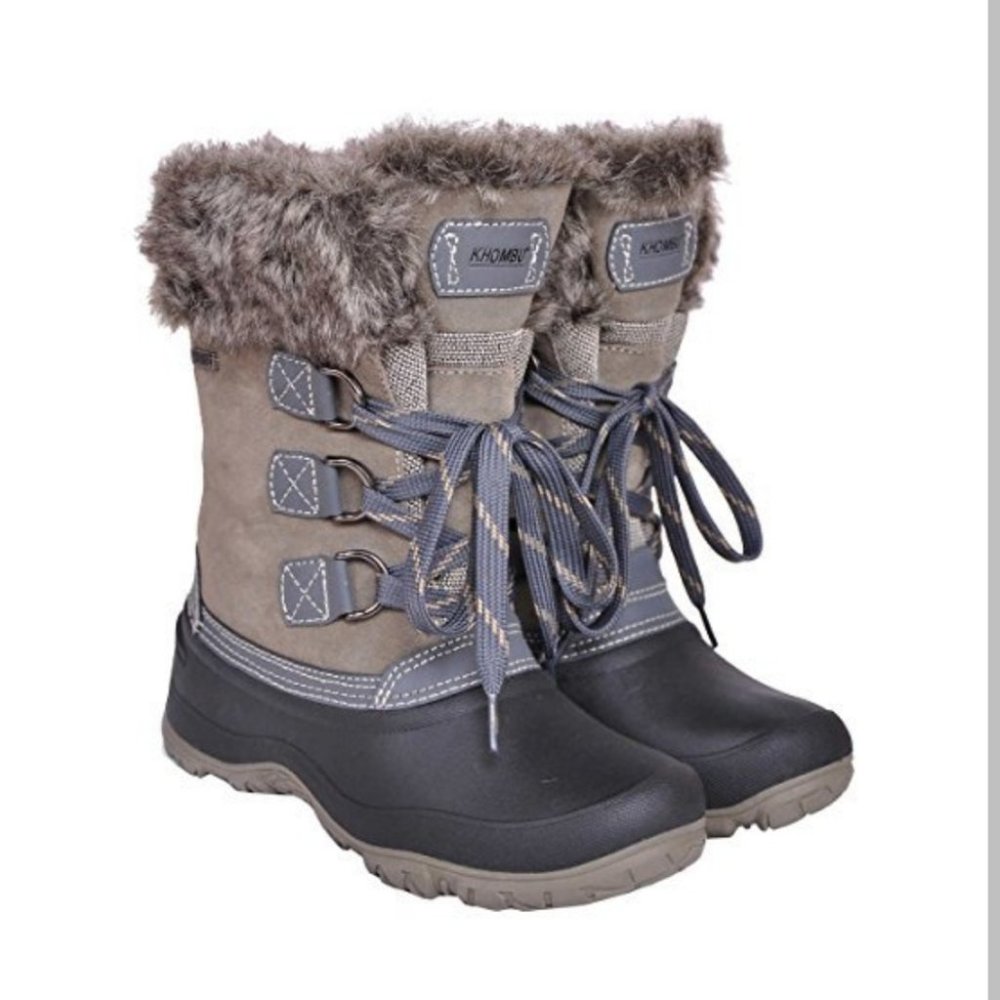 Khombu Slope Winter Boots Khaki & Gray Size 6